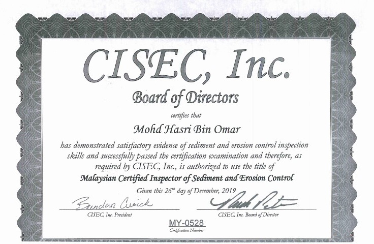 Certificate - CISEC Inc (Mohd Hasri Omar)
